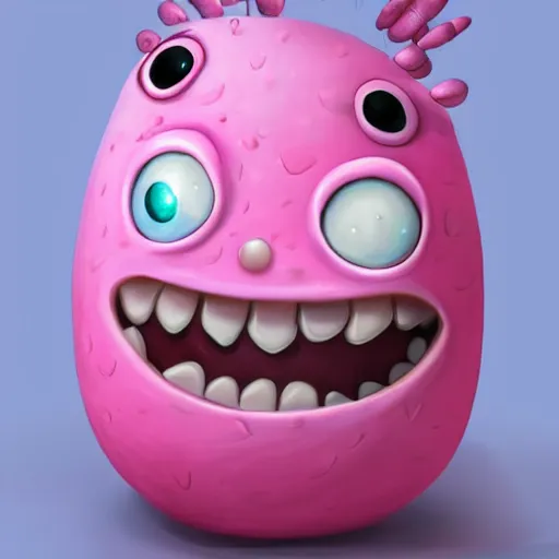 Image similar to cute pink pastele fluffy spuder with huge eyes inside the bottle, digital illustration, cartoon creature, vivid color, soft light, nice, cute, beautiful, masterpiece, tranding on artstation, very detailed, 3 d render