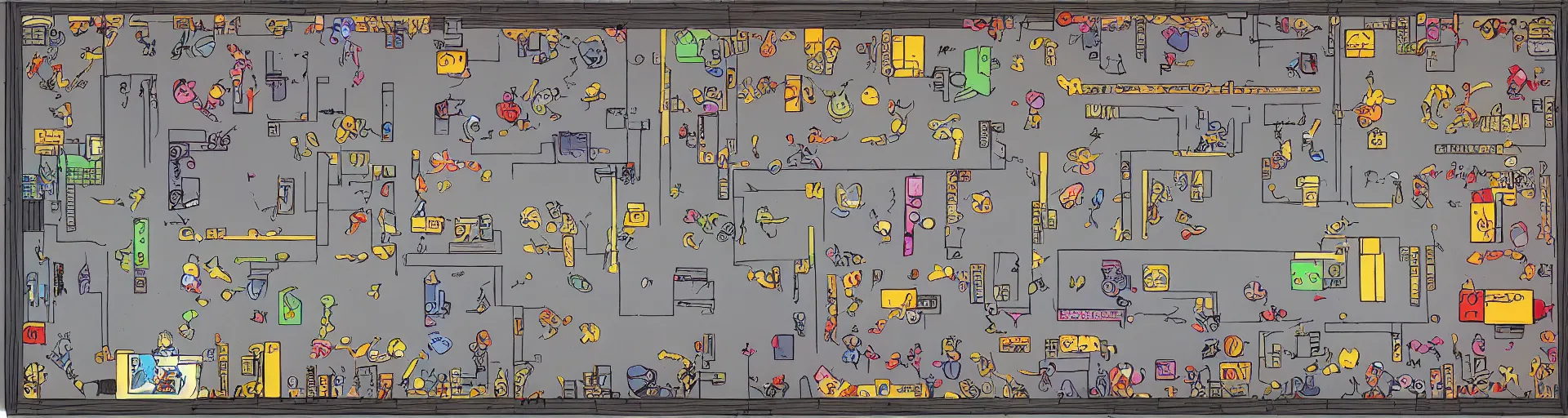 Image similar to Floorplan for a 1990's video arcade