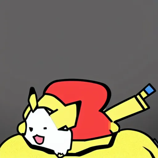 Image similar to a cow shaped Pikachu, Ken Sugimori style