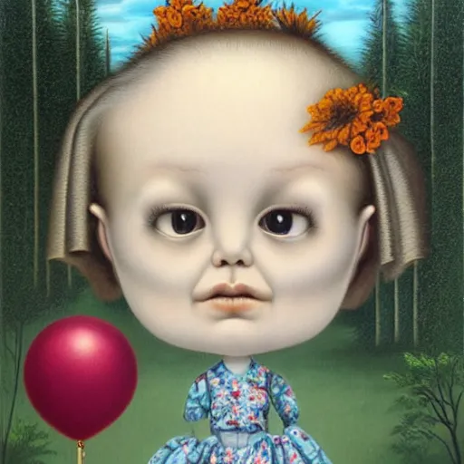 Prompt: a portrait of a character in a scenic environment by Mark Ryden