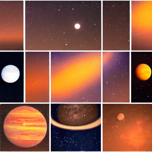 Image similar to parade of planets on the night sky