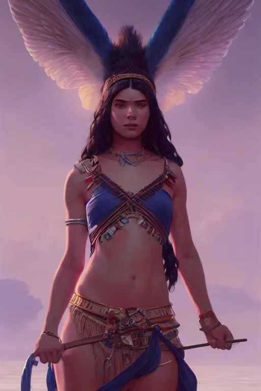 Image similar to goddess of the iroquois, highly detailed, digital painting, artstation, concept art, smooth, sharp focus, illustration, unreal engine 5, 8 k, art by artgerm and greg rutkowski and edgar maxence