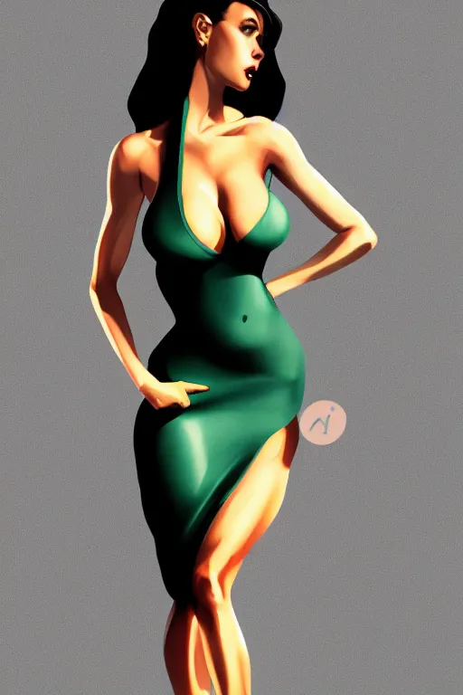 Image similar to full length portrait of very very very very very beautiful women with amazing body figure wearing tight club dress, digital painting, trending on artstation, concept art, sharp focus, illustration, art by aficionados and leonard and suli beli