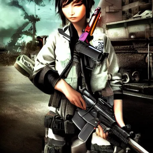 Image similar to inaba tewi in modern warfare 2 cover