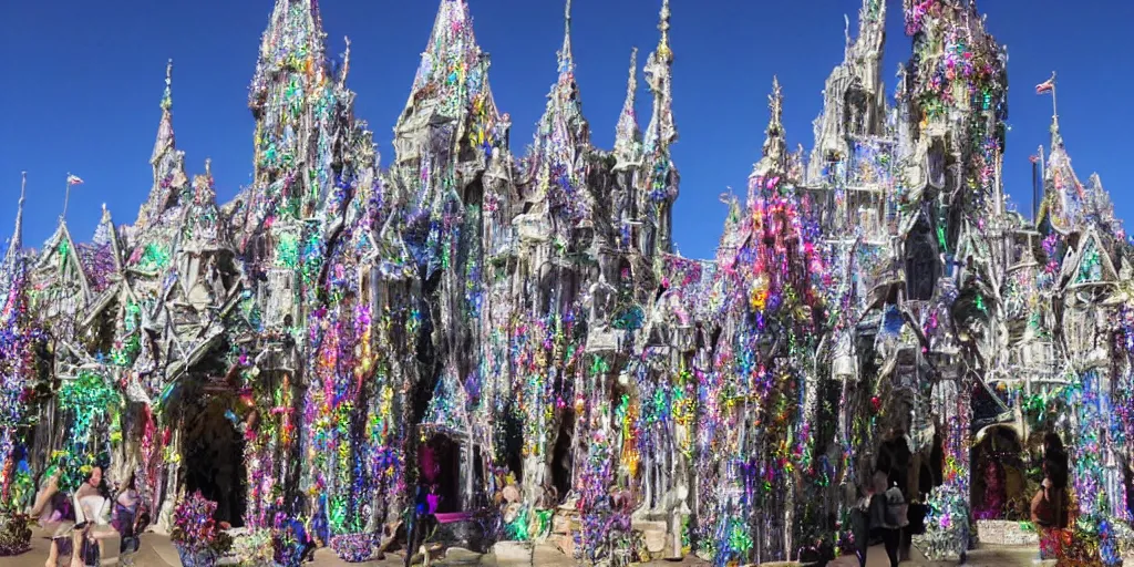 Image similar to jeweled enchanted crystal castle.