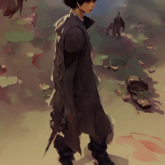 Image similar to pakistani anime boy, elegant, digital painting, artstation, concept art, smooth, sharp focus, illustration, art by konstantin korovin and daniel f. gerhartz and john howe