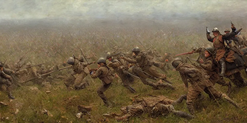 Image similar to Battle of Verdun by George Elgar Hicks and Marc Simonetti and William Bliss Baker