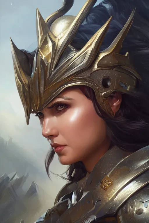 Image similar to amazon valkyrie athena, d & d, fantasy, portrait, highly detailed, headshot, digital painting, trending on artstation, concept art, sharp focus, illustration, art by artgerm and greg rutkowski and magali villeneuve