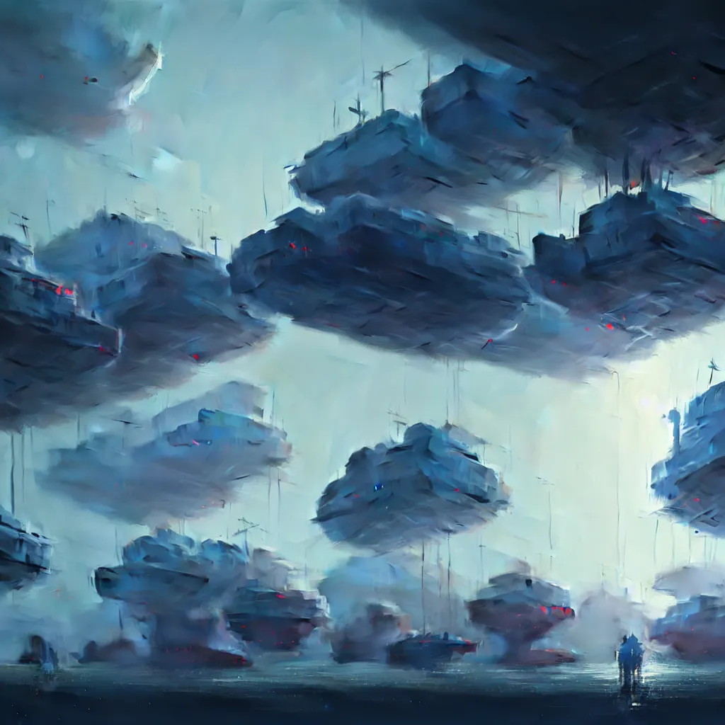 Image similar to Kubernetes cluster deployed to a secure public cloud service, trending on Artstation, by greg rutkowski