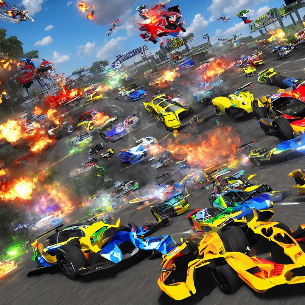 Image similar to all big race games combined in the best race game ever