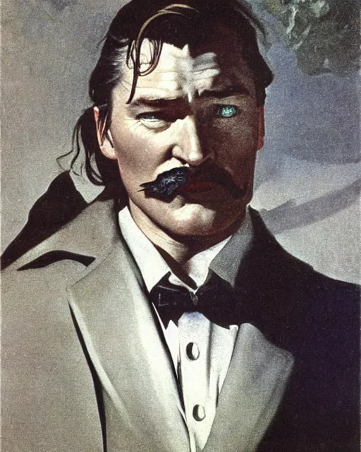 Prompt: Errol Flynn as a scientist. 1980s dystopian Soviet Russia, propaganda screens. Fantasy art by Greg Rutkowski, Gustave Courbet, Rosa Bonheur, Edward Hopper, Ilya Yefimovich Repin, Jean-François Millet, Andrew Newell Wyeth. Faithfully depicted facial expression, perfect anatomy, sharp focus, global illumination, radiant light, detailed and intricate environment, trending on ArtStation