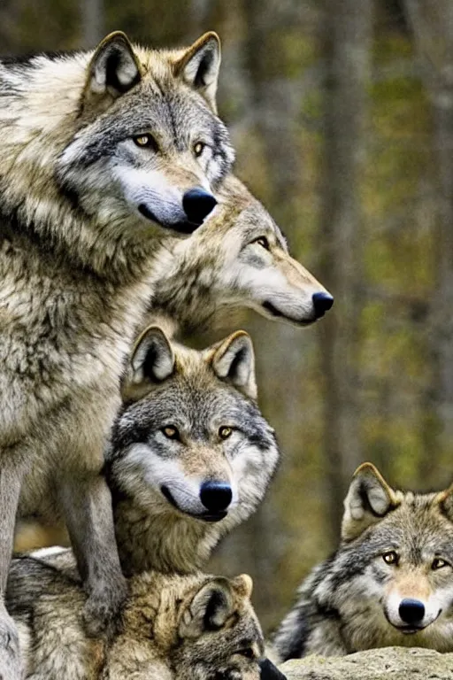 Prompt: national geographic wolves