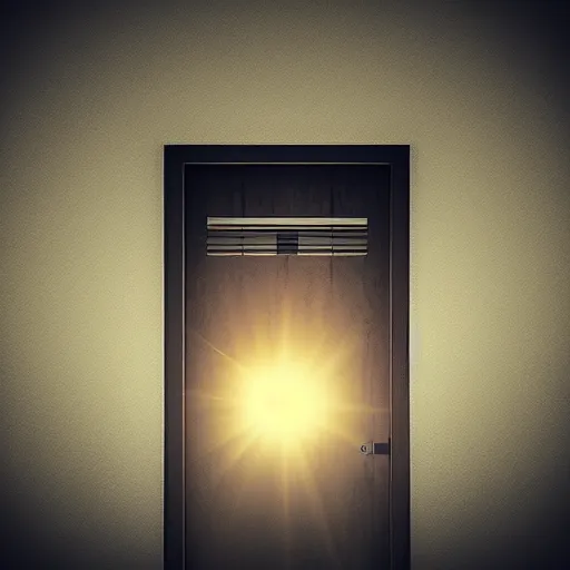 Image similar to “ door ajar from the inside, horror, dark, lens flare, hd, 4 k ”