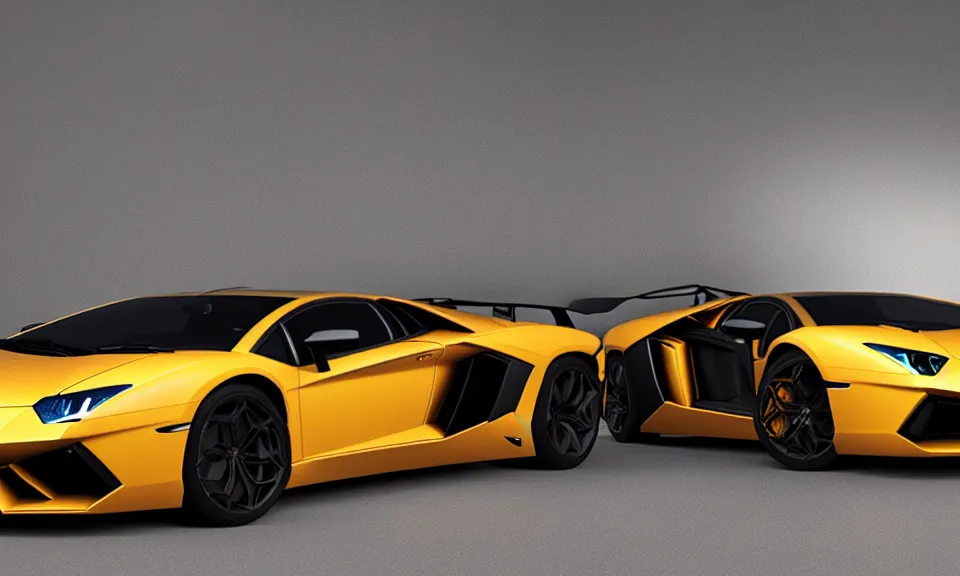 Image similar to octane render of a lamborghini aventador