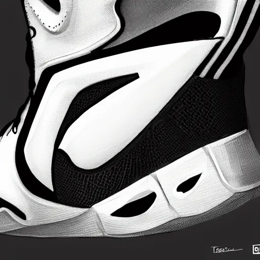 Image similar to basketball sneaker concept art, gothic, sharp focus, illustration, concept art by tooth wu