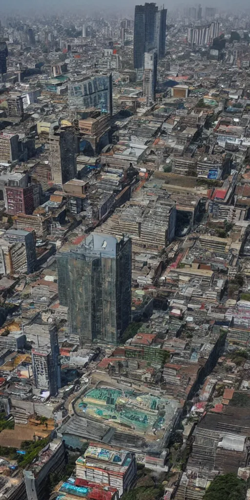 Image similar to futuristic Mexico City