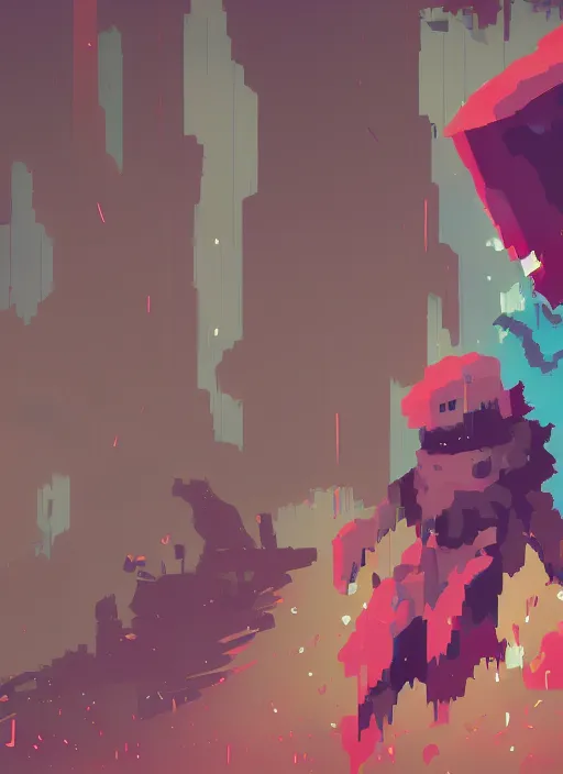 Image similar to hyper light drifter, wallpaper,