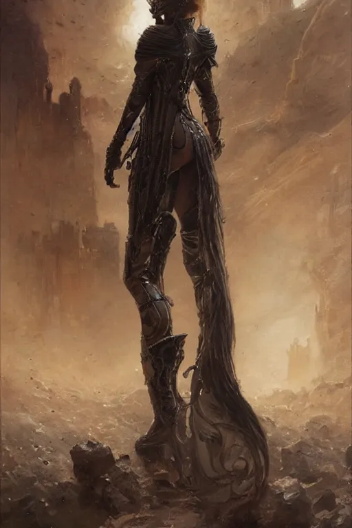 Prompt: dangerously agile jessica alba wearing black medieval armour, bare legs, detailed, by gaston bussiere, bayard wu, greg rutkowski, giger, maxim verehin, greg rutkowski, masterpiece, sharp focus, cinematic lightning