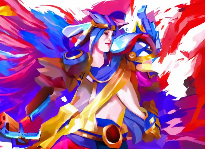 Prompt: champion splashart of champion made out of lufi tunes to listen to