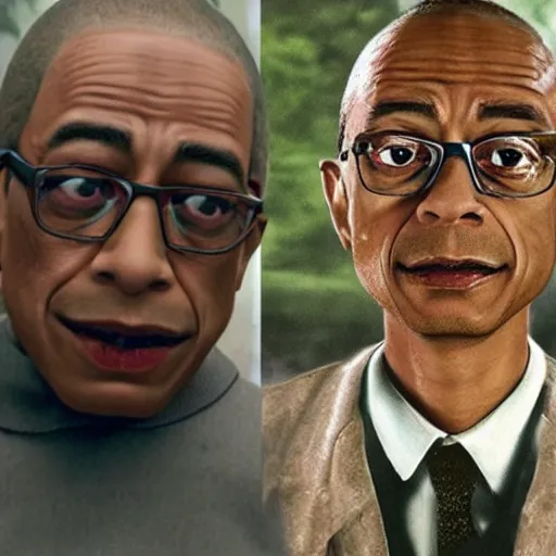 Image similar to Gus Fring from better call saul with gollum face