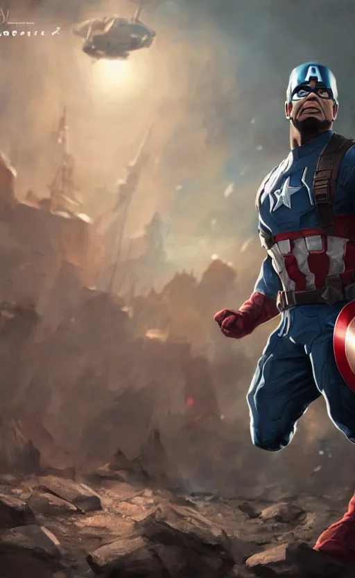 Prompt: kevin hart as captain america, dynamic lighting, photorealistic fantasy concept art, trending on art station, stunning visuals, creative, cinematic, ultra detailed