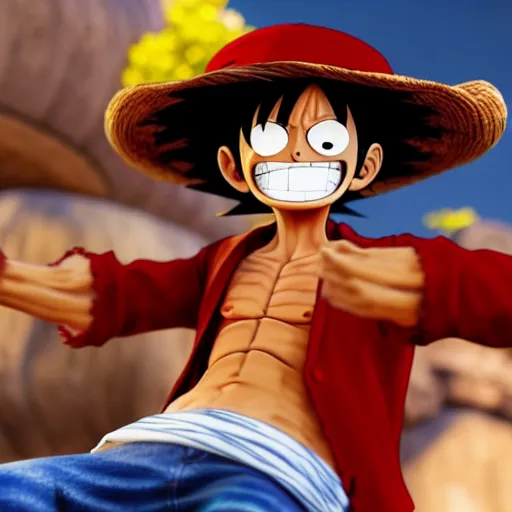 Monkey D Luffy As a Real Person Frontlight FullHD Warm · Creative Fabrica