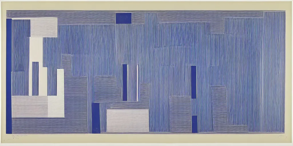 Prompt: blueprint for a woman's skeleton, josef albers, brushstrokes, white lines, oil painting