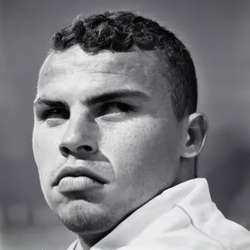 Prompt: real ronaldo by yousuf karsh, head and shoulders, faint smile