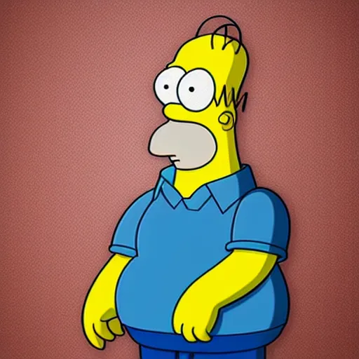 Image similar to hyper realistic homer simpson