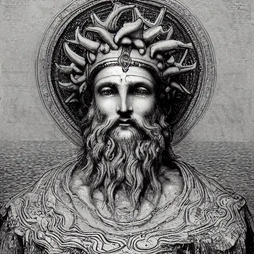 Image similar to Profile picture of a deity-of-language by Gustave Dore