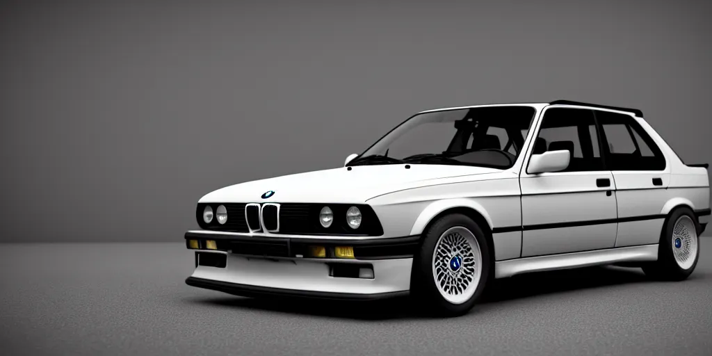 Prompt: 1989 BMW e30 schematic. Octane render, 4k, 8k, unreal 5, very detailed, hyper realism, trending on artstation.
