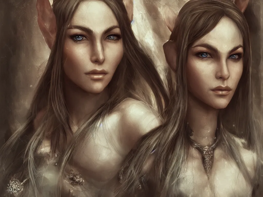 Prompt: a beautiful female elf, face closeup ， natural light ， realistic rendering ， metahuman