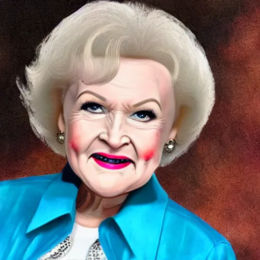 Image similar to cyborg betty white