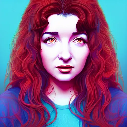 Prompt: richly detailed color illustration young kate bush illustrated by artgerm and mina petrovic and timothy kong and marina federovna. 3 - d shadowing, stranger things