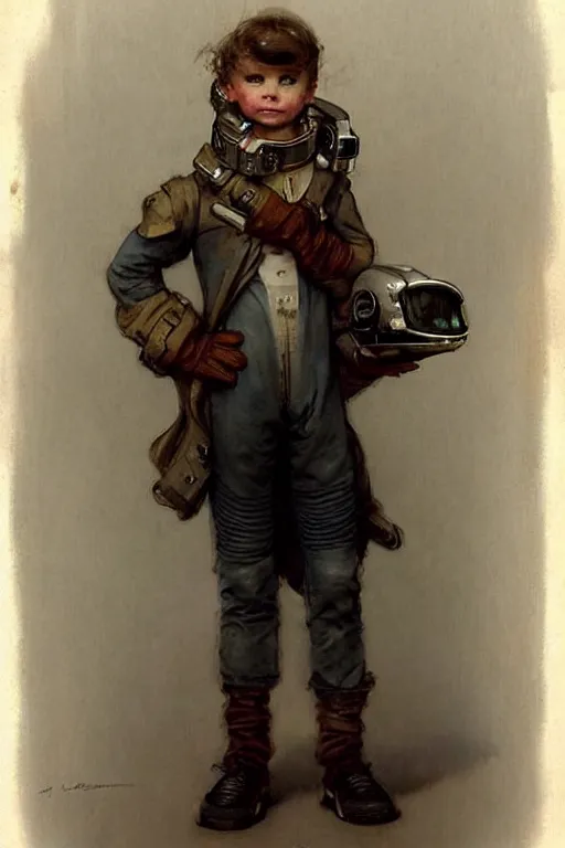 Image similar to ( ( ( ( ( 2 0 5 0 s retro future 1 0 year boy old super scientest in space pirate mechanics costume full portrait. muted colors. ) ) ) ) ) by jean - baptiste monge!!!!!!!!!!!!!!!!!!!!!!!!!!!!!!