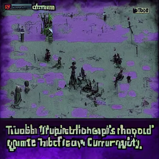 Prompt: purple corruption taint eldritch sickness magic infects post - apocalyptic city