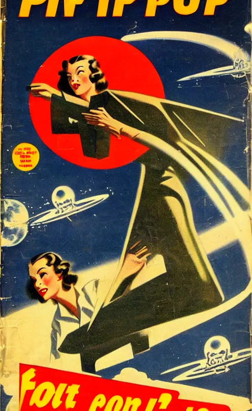 Prompt: 1 9 4 0 s pulp science fiction magazine cover art without text, no text, no fonts, ufo abduction, spooky, ethereal, liminal