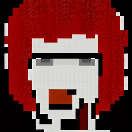 Image similar to a red headed man, pixel art, art, portrait,