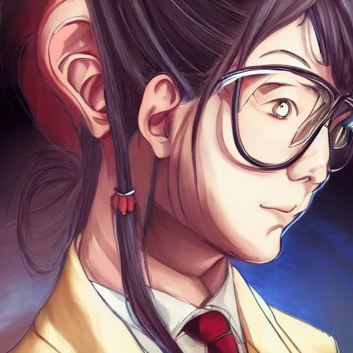 Image similar to portrait of the head doctor, anime fantasy illustration by tomoyuki yamasaki, kyoto studio, madhouse, ufotable, comixwave films, trending on artstation