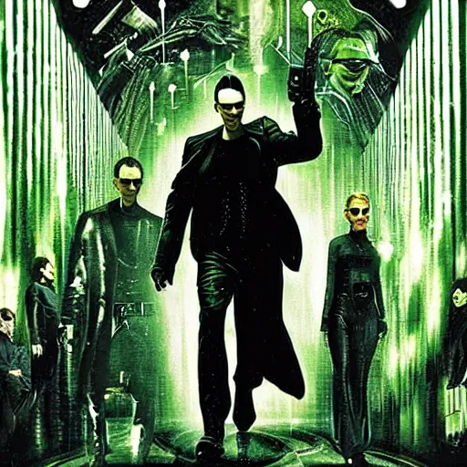 Image similar to the matrix artwork