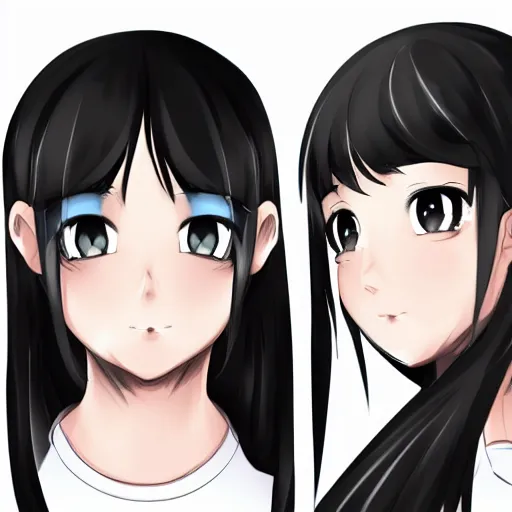 Image similar to full headshot portrait of a girl with long black hair, wearing a surgical mask, drawn by ATDAN, by Avetetsuya Studios, attractive character, colored sketch anime manga panel, trending on Pixiv