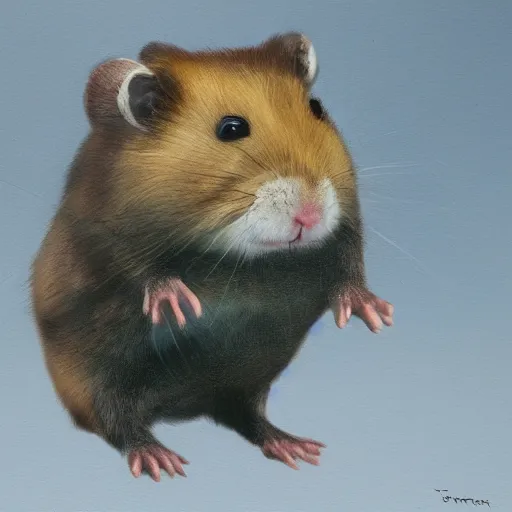 Prompt: Titan Hamster, elden ring boss, matte painting, detailed, elden ring, oil on canvas