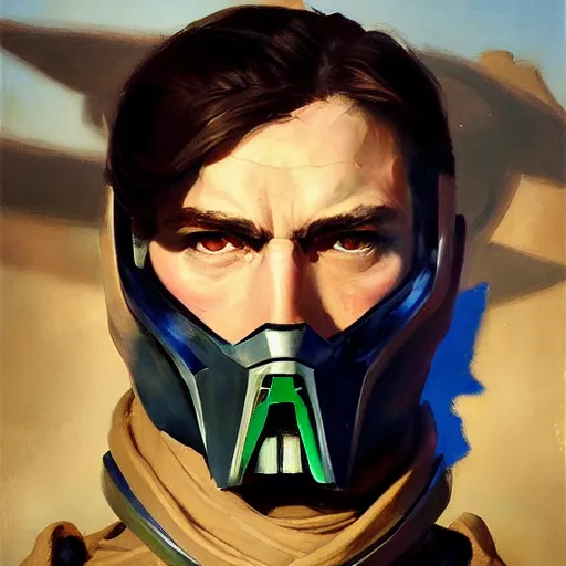 Image similar to greg manchess portrait painting of armored anakin skywalker as overwatch character, medium shot, asymmetrical, profile picture, organic painting, sunny day, matte painting, bold shapes, hard edges, street art, trending on artstation, by huang guangjian and gil elvgren and sachin teng