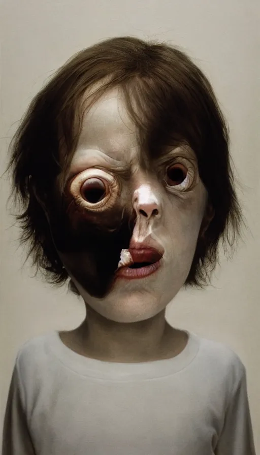 Image similar to The end of an organism, by Gottfried Helnwein