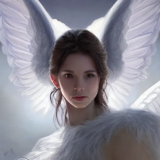 Prompt: Perfectly-centered portrait-photograph of an angel dragon from heaven, lifelike, super highly detailed, professional digital painting, artstation, concept art, Unreal Engine 5, Photorealism, HD quality, 8k resolution, cinema 4d, 3D, beautiful, cinematic, art by artgerm and greg rutkowski and alphonse mucha and loish and WLOP