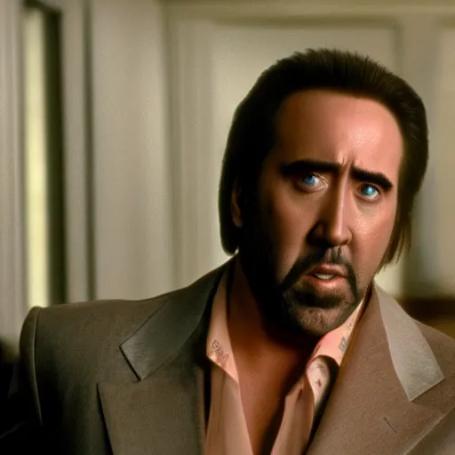 Prompt: movie still of nicolas cage in the big lebowski, 4 k