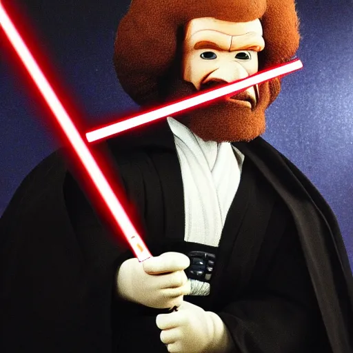 Image similar to sith lord bob ross