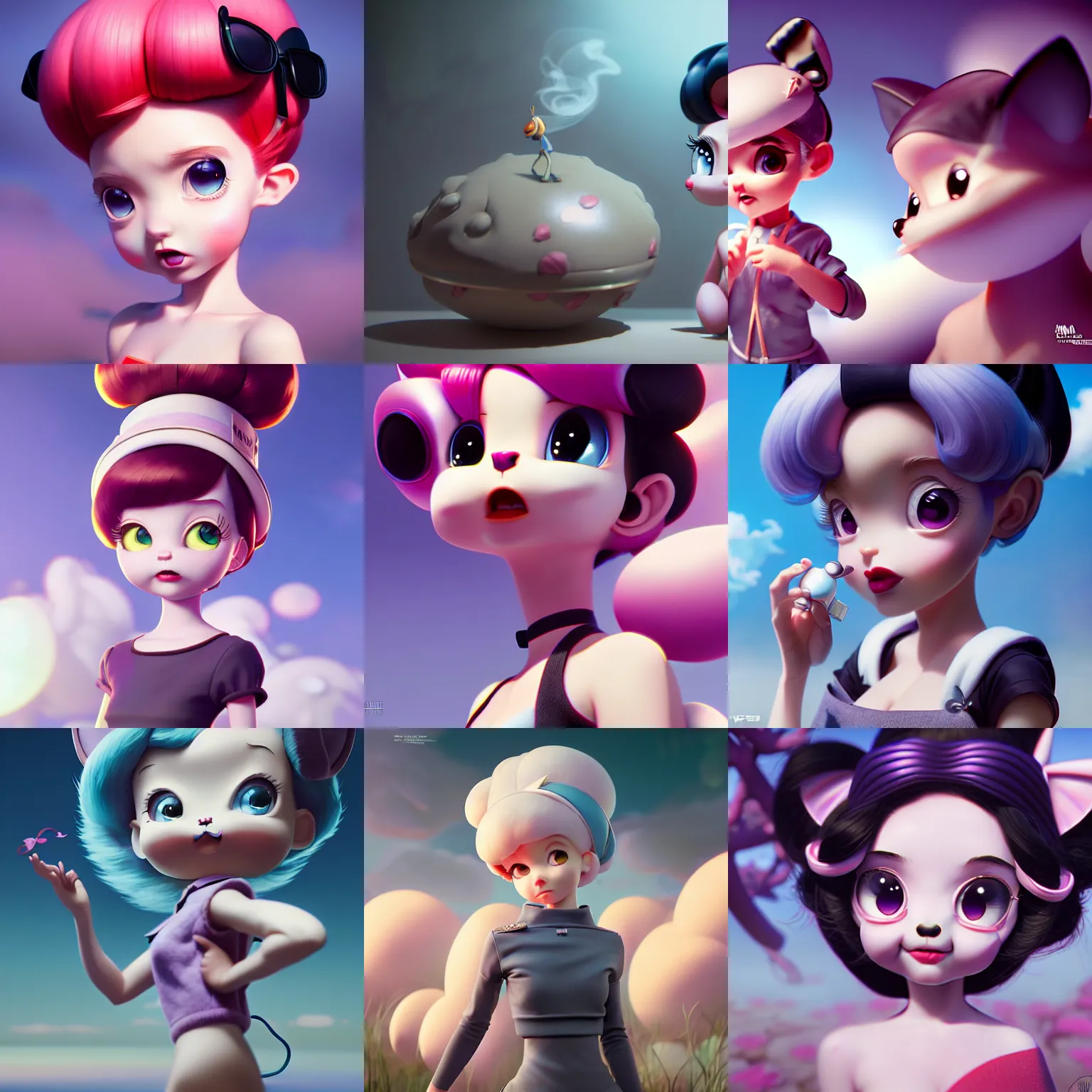 Prompt: fifi la fume, tiny toon adventures, by tom bagshaw and ilya kuvshinov, rtx rendering, octane render 1 2 8 k, maya, extreme high intricate details by wlop, digital anime art by ross tran, medium shot, composition by sana takeda, dramatic lighting by greg rutkowski