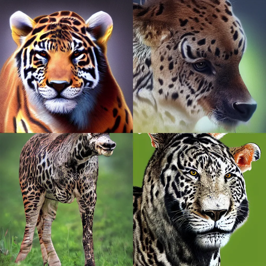 Prompt: brand new animal, photorealistic