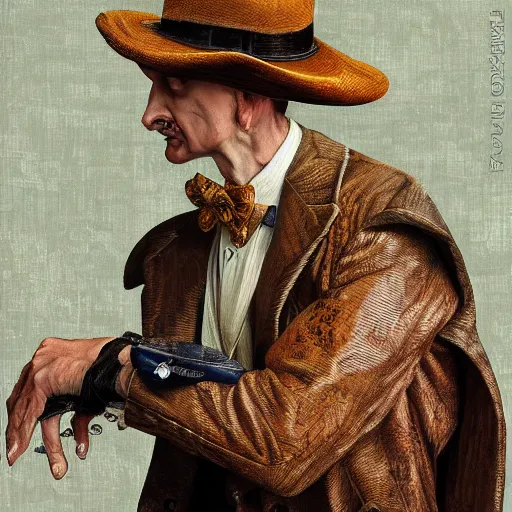 Image similar to anthropomorphic gentleman frog wearing a cravat and hand watches portrait in the museum, highly detailed, sharp focus, digital painting, artwork by Victor Adame Minguez + Yuumei + Tom Lovell + Sandro Botticelli